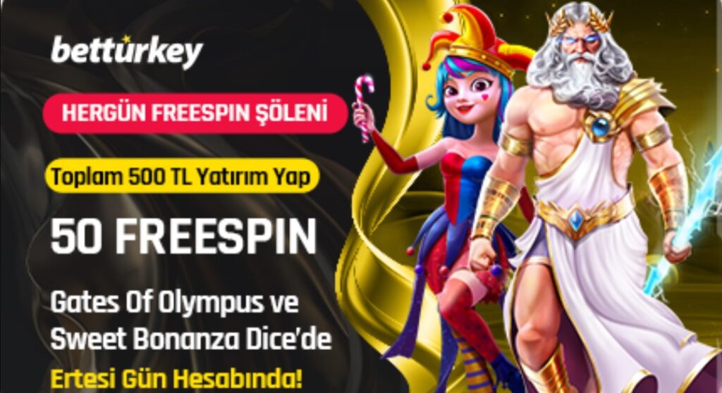 Betturkey Gates of Olympus Her Gün Freespin Şöleni